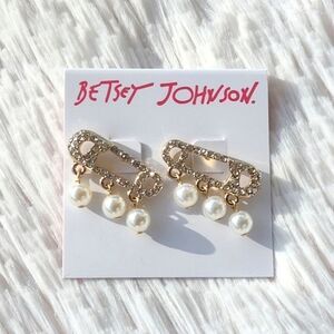 Betsey Johnson Safety Pin Earrings
